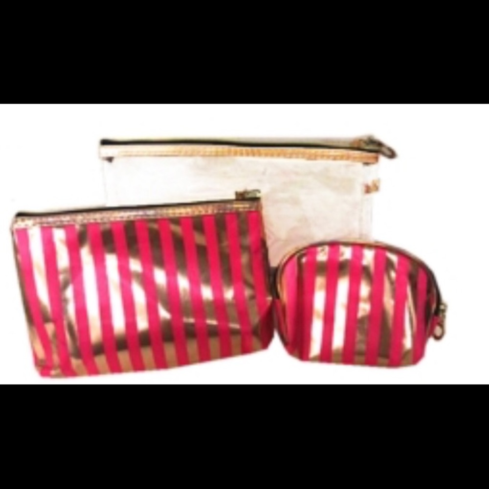 🔥Transparent Makeup Pouch Organizer SET OF 3 ➖NWT